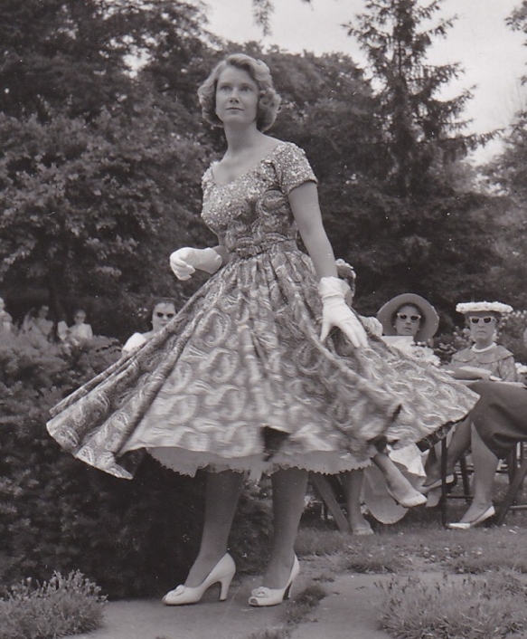 Hats, Gloves, and Pearls: Fashion Promenade in the Garden, 1960
