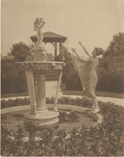 Mrs. Charles Frederick Hoffman Jr. in the Garden at Armsea Hall